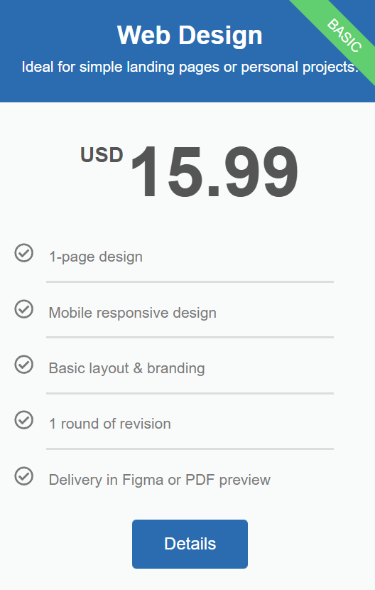 Web Design Basic Plan
